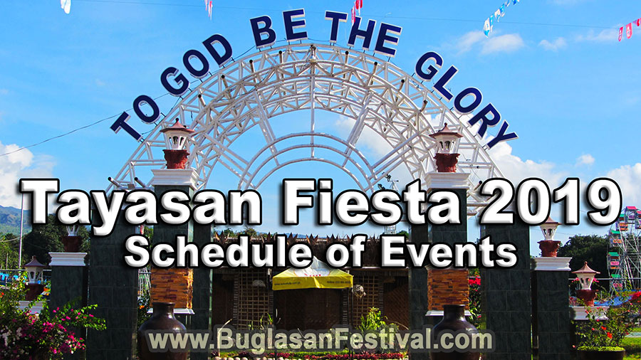 Tayasan Fiesta 2019 - Schedule of Events